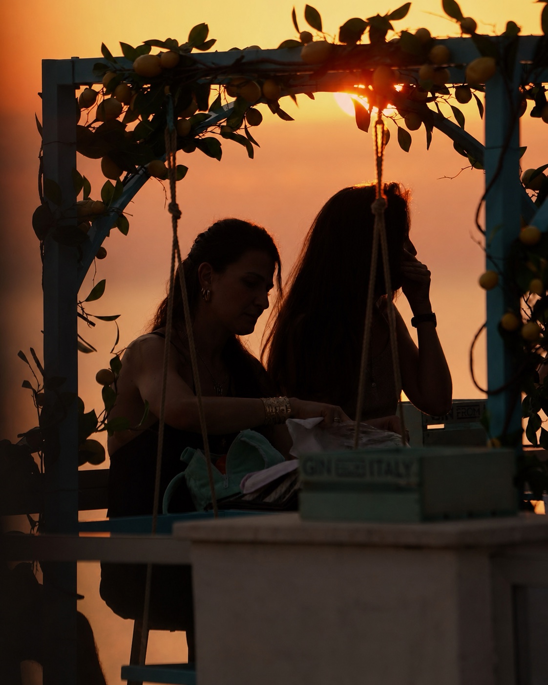 Golden hour sulla terrazza del View